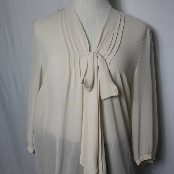Pins & Needles Tops - Pins and Needles Light Beige Sheer Blouse Women's Large